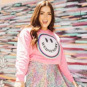 QUEEN OF SPARKLES Smiley Wednesday Sweatshirt